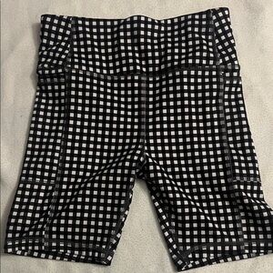 Athletic Works Black and White Gingham Shorts